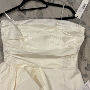 JAYGODFREY Cream Strapless Jumpsuit